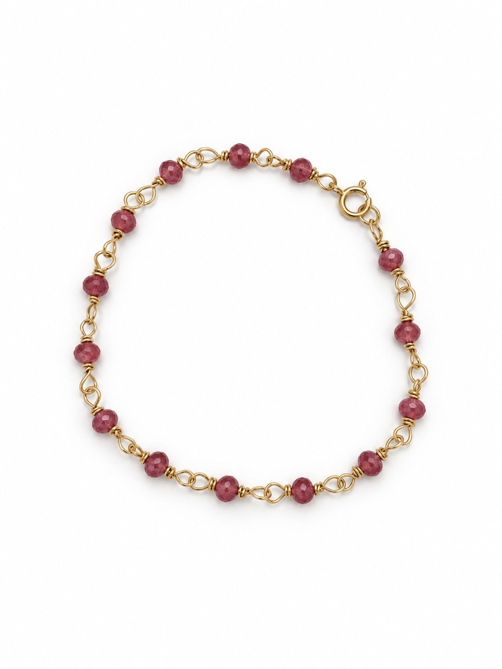 AWB6 Strawberry Quartz Gold Bracelet
